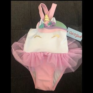Baby Girl swimsuit- New. 12M
